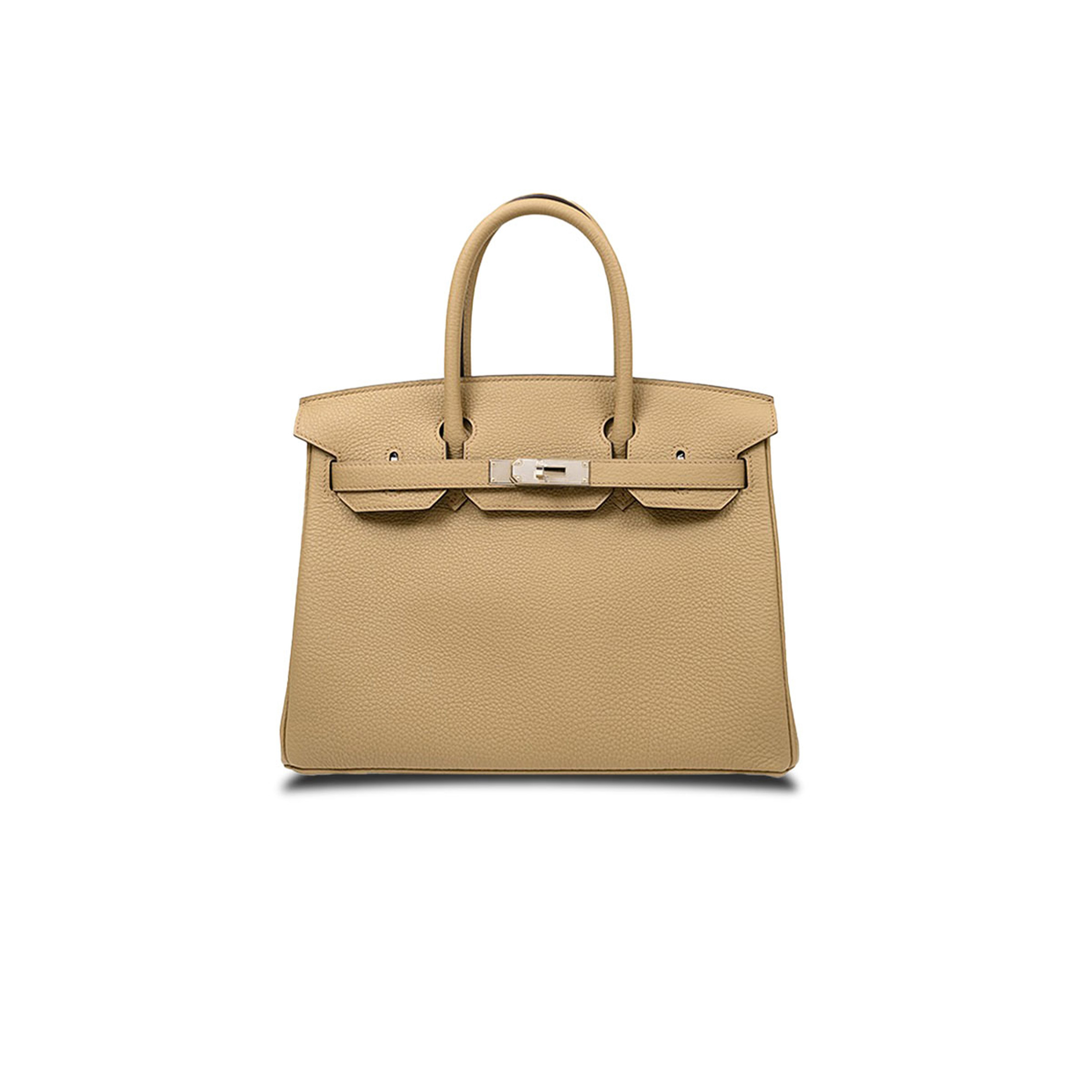 HERMES MASTER BIRKIN 25 OUTER SEAM EPSOM BISCUIT GOLD BUCKLE BK308QTGSS (25*20*13cm)